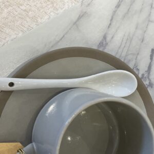 Cucharita Te Porcelana Blanca Individual