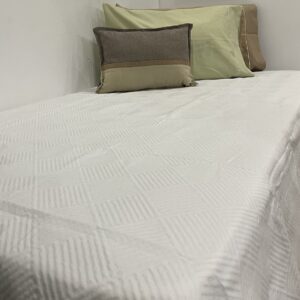 Cubrecama Portuguesa Montblanc Tafeta Blanco Natural Twin