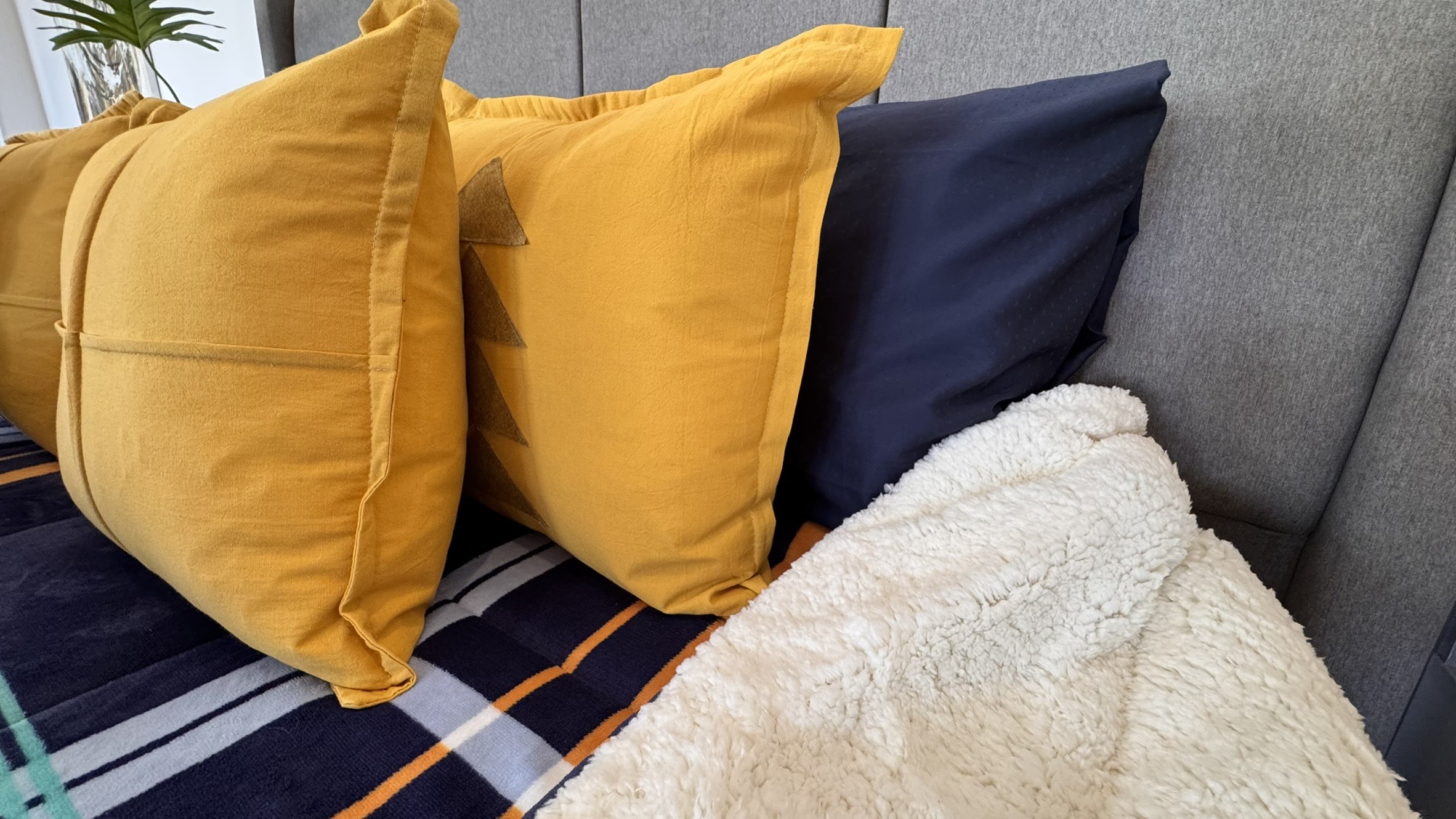 Acolchado Corderito King Azul Rayas Estampado - Imagen 4