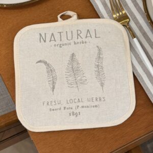 Agarradera Estampada Natural Gris