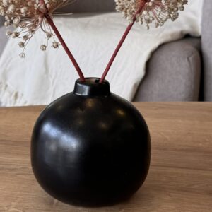 Florero Nordic Vase Black Ii 11*9cm