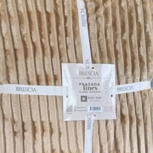 Frazada Flannel Line King Beige