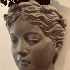 Macetero / Escultura Cabeza Romana Cemento