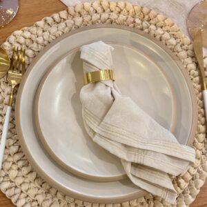Set Porta Servilleta Gron Gold Setx4