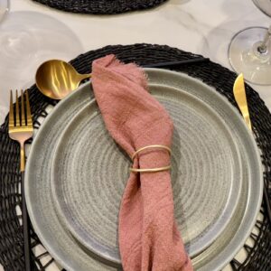 Set Porta Servilleta Copey Gold Setx4