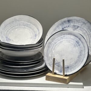Juego Vajilla Ceramica 12 Pcs Blue