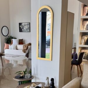 Espejo Alma Dorado Rectangular Curva Sup 37*108cm