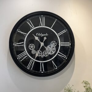 Reloj Cambridge 75cm (Marco Negro/plata / Engranajes)  Oldgate