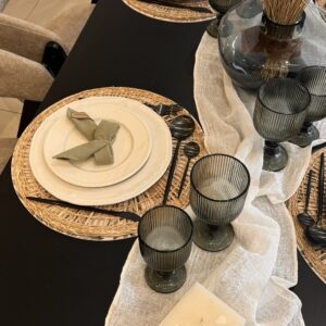 Plato Postre Luxe Blanco Con Detalle En Borde