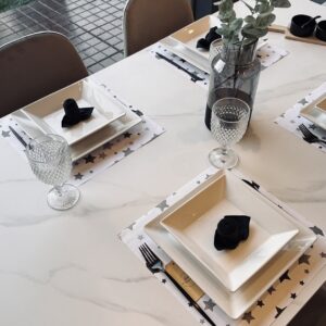 Plato Cuadrado Hondo Blanco Porcelana Oxford