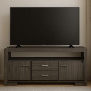 Rack Tv Contemporaneo Mad Paraiso Lustre Ceniza 152*045*062