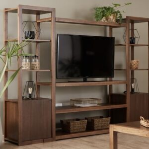 Rack Tv Modular Contemporanea Lustre Castaño 260*045*190