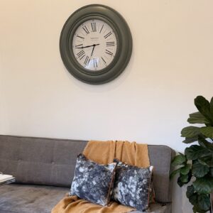 Reloj Atenas 75cm (Marco Gris / Fondo Blanco/ Numeros Romanos)