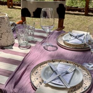 Mantel Lineas Lila 160*300