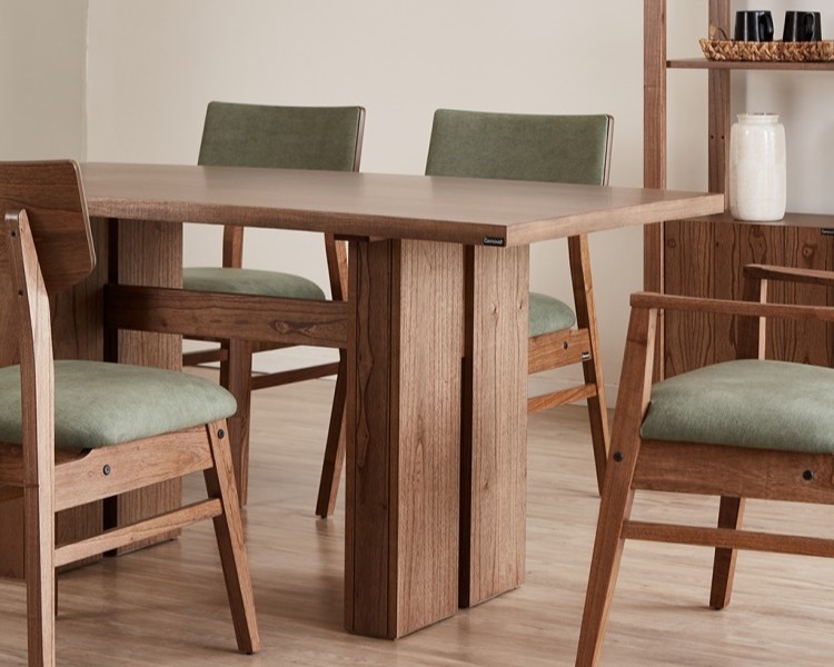 Mesa Base Central Castaño Contemporanea 160*090*078
