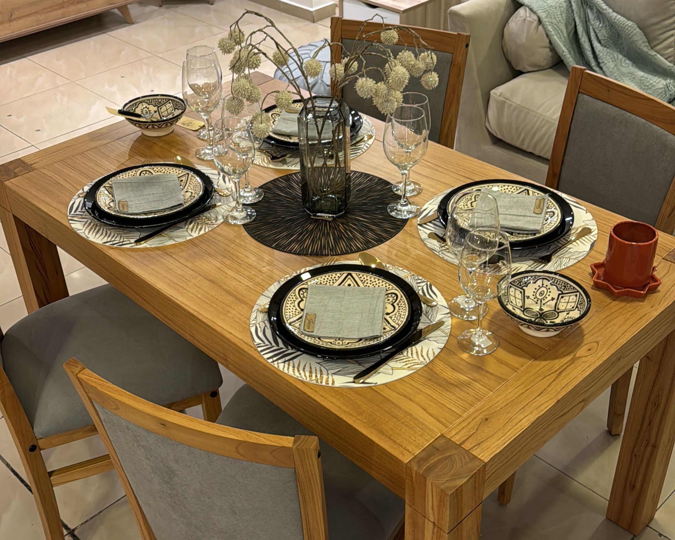 Mesa Contemporanea Roble 120*080*078 Patas 3*3